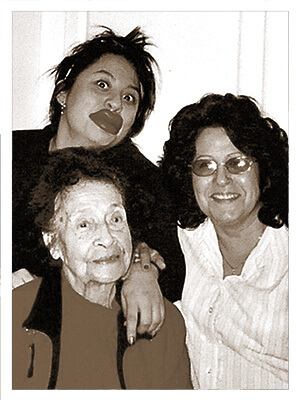 Photo of Nita, Carmen, and Christy at Fatso's house